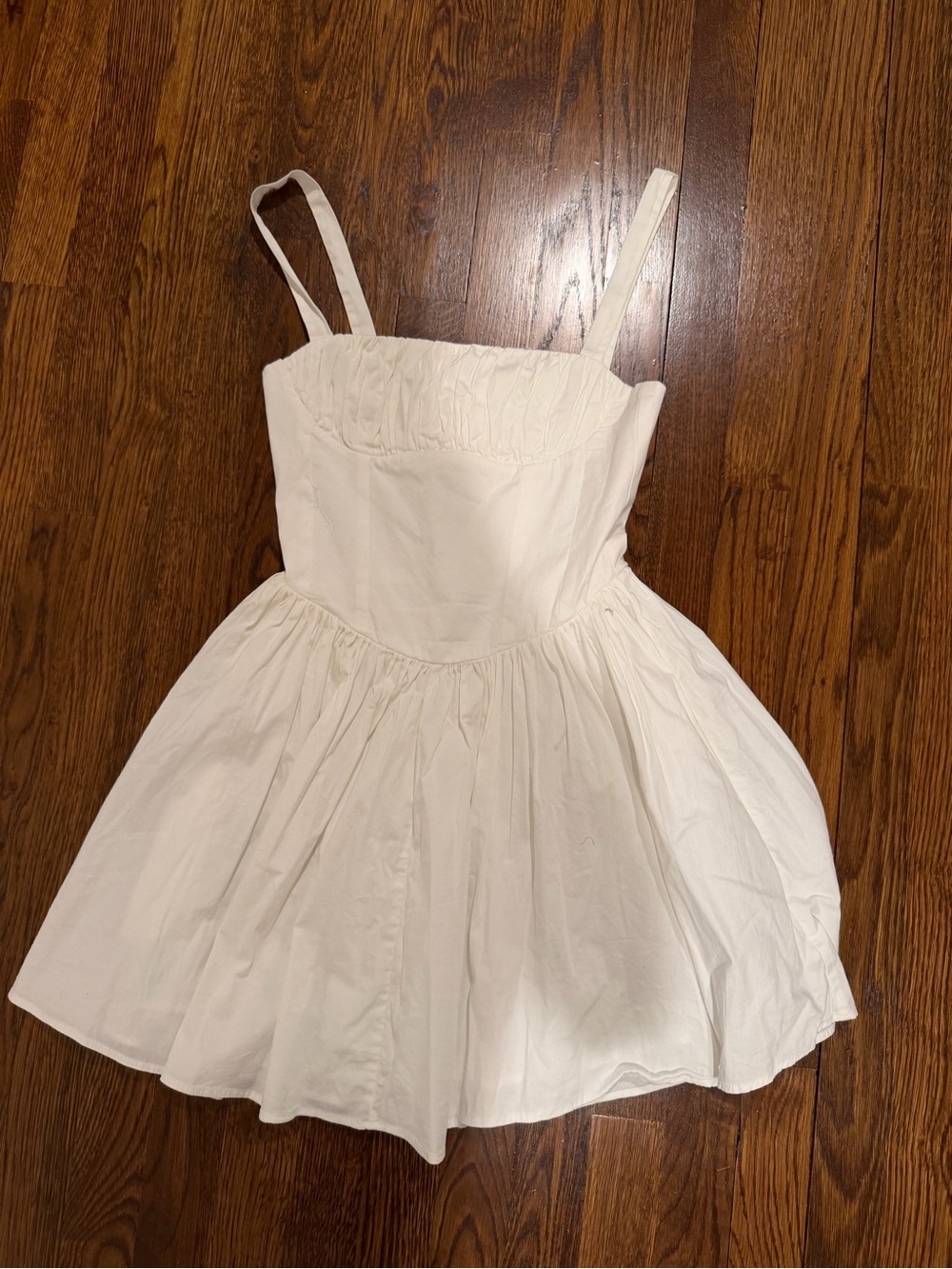 Zara White Sundress with Spaghetti Straps